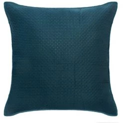 Dessus De Lit Deluxe Bleu Canard 240 X 260 Atmosphera -Plaid et couverture Soldes 18504141 4