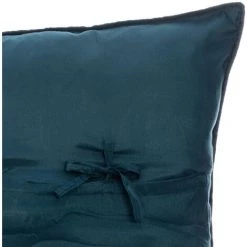 Dessus De Lit Deluxe Bleu Canard 240 X 260 Atmosphera -Plaid et couverture Soldes 18504141 5