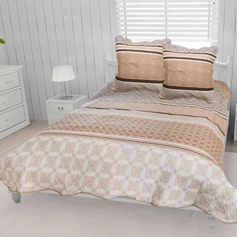 SOLEIL D'OCRE Couvre-lit Amanda 260x240 Cm 2 Taies D'oreillers - Orange 4 SOLEIL D'OCRE Couvre-lit Amanda 260x240 Cm 2 Taies D'oreillers - Orange – Image 2