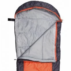 MONZANA Sac De Couchage - 2 Fermetures éclair - Poids Plume 700g - Camping Tente Trek Orange-anthracite -Plaid et couverture Soldes 18703492 5