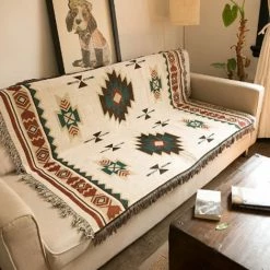 ASUPERMALL Tapis Geometrique Creatif Style Ethnique Tapisserie Vintage, 120 * 150Cm 9 ASUPERMALL Tapis Geometrique Creatif Style Ethnique Tapisserie Vintage, 120 * 150Cm -Plaid et couverture Soldes 19048312 3