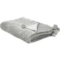 BELIANI Couverture En Polyester Gris 200x150cm - Gris