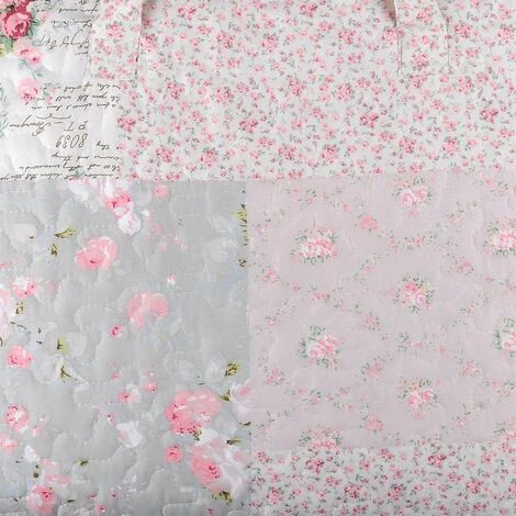 LOVELY CASA Boutis 240x260 Avec 2 Taies Et Sac Anabella Rose - Rose 5 LOVELY CASA Boutis 240x260 Avec 2 Taies Et Sac Anabella Rose - Rose – Image 3