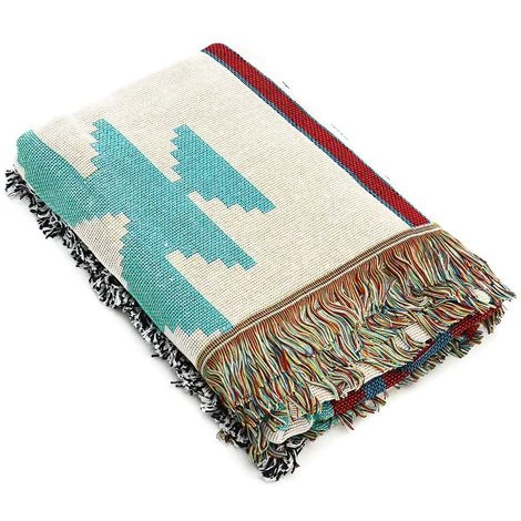 KINGSO 150X120 CM Géométrique Tribal Ethnique Aztèque Couverture Jeter Tapis De Canapé Hasaki 3 KINGSO 150X120 CM Géométrique Tribal Ethnique Aztèque Couverture Jeter Tapis De Canapé Hasaki