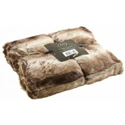 AUBRY GASPARD Plaid En Fausse Fourrure Brun -Plaid et couverture Soldes 2266004 4