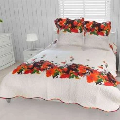 SOLEIL D'OCRE Couvre-lit Amélie 260x240 Cm 2 Taies D'oreillers - Blanc