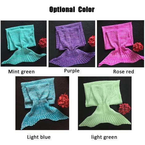 ASUPERMALL Sirene Queue Couverture Pour Bebe Et Lady Douce Main Sac De Couchage Couverture Tricotee Fishtail Cadeau De Noel, 90 * 50Cm, Rose Rouge 7 ASUPERMALL Sirene Queue Couverture Pour Bebe Et Lady Douce Main Sac De Couchage Couverture Tricotee Fishtail Cadeau De Noel, 90 * 50Cm, Rose Rouge – Image 5