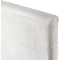 BELIANI Revêtement En Velours Blanc Pour Cadre De Lit 180 X 200 Cm - Blanc -Plaid et couverture Soldes 23567783 5