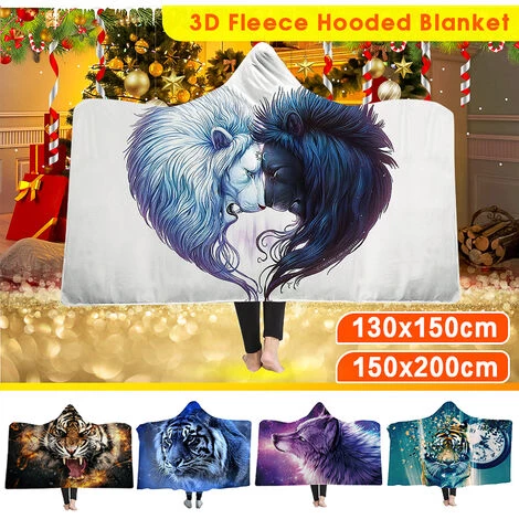 MANTA Couverture D'hiver En Flanelle Haute En Peluche Portable 2 Couches 150 * 200 Lion Blanc E (150 X 200) 3 MANTA Couverture D'hiver En Flanelle Haute En Peluche Portable 2 Couches 150 * 200 Lion Blanc E (150 X 200)