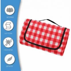 DEVENIRRICHE Extra Large Couverture De Pique-nique Et Extérieure Et Couverture De Plage Résistant Au Sable Avec Support Imperméable.Accessoire Extérieur Pour Tapis De Stade étanche Pratique - 59 Pouces X 69 Pouces -Plaid et couverture Soldes 23634391 4