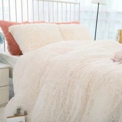 MANTA Grand Lit Chaud Doux Canapé Shaggy Jeter Couverture Polaire Moelleux Plaine Confortable Couvre-lit Blanc Pur 130 * 160 Cm Couverture Bébé Blanc 160x130 Cm -Plaid et couverture Soldes 23724279 4