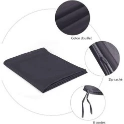 COSTWAY Couverture Lestée Pour Adultes - Avec 2 Housses De Couette Amovibles (Gris, 6,82 Kg/183 X 122 Cm) -Plaid et couverture Soldes 23796657 3