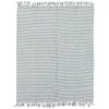 THEDECOFACTORY ESCAPADE - <p>Plaid Ethnique Motif Pied De Poule Blanc Et Gris 125x150 - Gris -Plaid et couverture Soldes 23982764 1