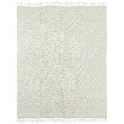 THEDECOFACTORY ESCAPADE - <p>Plaid Ethnique Motif Ikat Blanc Et Beige 125x150 - Beige
