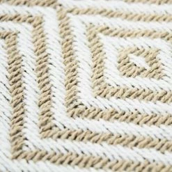 THEDECOFACTORY ESCAPADE - <p>Plaid Ethnique Motif Ikat Blanc Et Beige 125x150 - Beige -Plaid et couverture Soldes 23982766 3