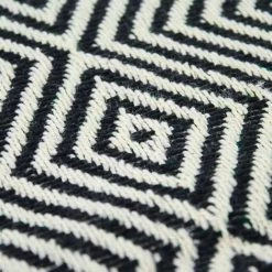 THEDECOFACTORY ESCAPADE - <p>Plaid Ethnique Motif Ikat Naturel Et Noir 125x150 - Noir -Plaid et couverture Soldes 23982774 3