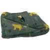 DOUCEUR D'INTÉRIEUR Plaid 125x150 Cm Flanelle Animaux&co Vert - Vert
