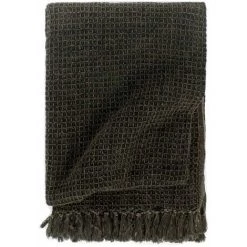 Hommoo Couverture En Coton 125 X 150 Cm Anthracite/Marron HDV02667