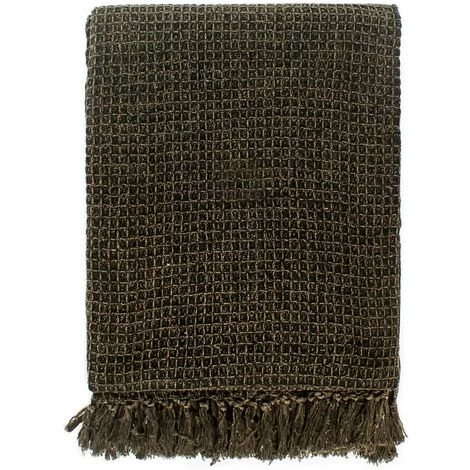 Hommoo Couverture En Coton 160 X 210 Cm Anthracite/Marron HDV02668 7 Hommoo Couverture En Coton 160 X 210 Cm Anthracite/Marron HDV02668 – Image 5