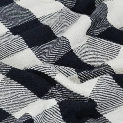 Hommoo Couverture Coton Carreaux 160 X 210 Cm Cm Bleu Marine HDV02707 -Plaid et couverture Soldes 25436904 3