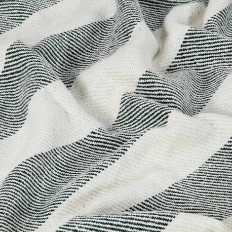 Hommoo Couverture Coton Rayures 160 X 210 Cm Vert Fonce HDV02716 5 Hommoo Couverture Coton Rayures 160 X 210 Cm Vert Fonce HDV02716 – Image 3