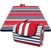 BEARSU 200 X 200 Cm Couverture Tapis De Pique-Nique Pliable Portable Imperméable Avec Une Couche Étanche Pour Camping Jardin (Auto-agrippante Rouge) -Plaid et couverture Soldes 25539776 1