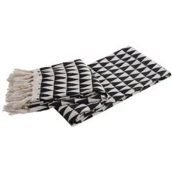 AUBRY GASPARD Plaid En Coton Triangles Multicolore - Multicolore