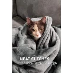 BEARSU Plaid Couverture Polaire Gris 150x200 Cm - Couverture De Lit Douce Et Chaude Plaid Jeté De Canapé Flanelle -Plaid et couverture Soldes 26038249 3