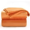 BEARSU Plaid Couverture Polaire Orange 150x200 Cm - Couverture De Lit Douce Et Chaude Plaid Jeté De Canapé Flanelle -Plaid et couverture Soldes 26038261 1