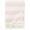 TRUE DEAL Couverture Coton Rayures 160 X 210 Cm Vieux Rose -Plaid et couverture Soldes 26117287 1