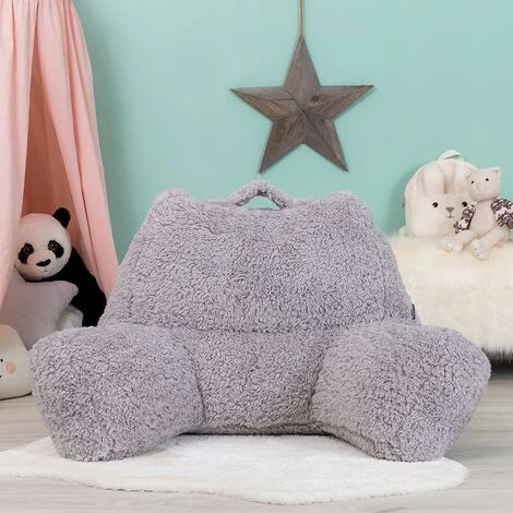 ICON™ Icon Coussin Soutien En Sherpa - Gris Clair 4 ICON™ Icon Coussin Soutien En Sherpa - Gris Clair – Image 2