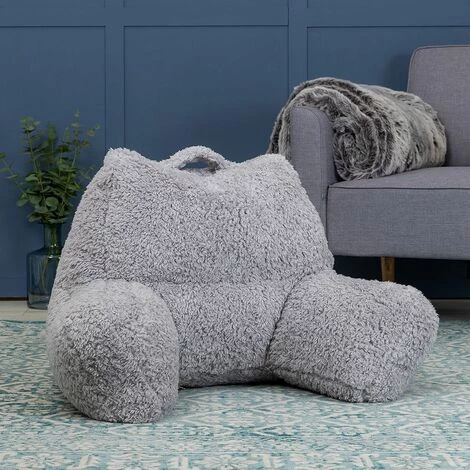 ICON™ Icon Coussin Soutien En Sherpa - Gris Clair 5 ICON™ Icon Coussin Soutien En Sherpa - Gris Clair – Image 3