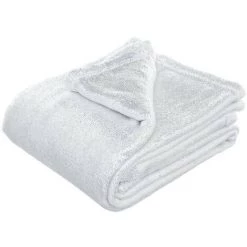 Feeric Christmas - Plaid Disco Blanc Imprimé Argent 130 X 160 Cm - Argenté