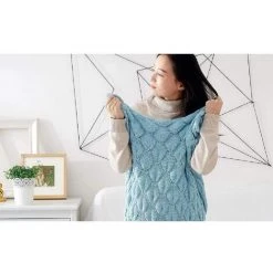 LITZEE Couverture De Queue De Sirène, Toutes Les Saisons Chaude Couverture De Lit Canapé Couette Salon Sac De Couchage Pour Enfants Et Adultes, écailles De Poisson, 190 X 90 Cm - Bleu Clair -Plaid et couverture Soldes 26463406 4