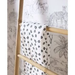 CHILDHOME Couverture Pour Bébé 100x80 Cm Jersey Léopard - Blanc -Plaid et couverture Soldes 26633467 3