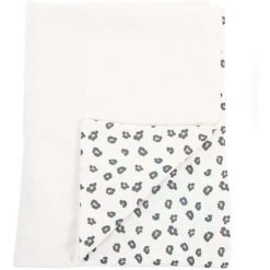 CHILDHOME Couverture Pour Bébé 100x80 Cm Jersey Léopard - Blanc -Plaid et couverture Soldes 26633467 4