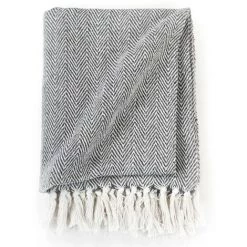 TRUE DEAL Couverture Coton à Chevrons 160 X 210 Cm Bleu Marine 9 TRUE DEAL Couverture Coton à Chevrons 160 X 210 Cm Bleu Marine -Plaid et couverture Soldes 26660673 3