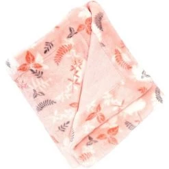 HOMEMAISON Couverture Double Face Fleurie Peche 75 X 100 Cm - Peche