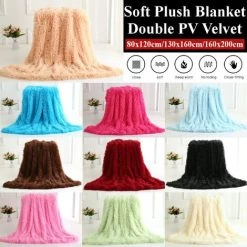 LBTN Couverture En Peluche Douce 130x160mm / 160x200mm Double Couverture En Velours Bureau à Domicile D'hiver (café, Couverture (130x160cm)) -Plaid et couverture Soldes 26810120 4