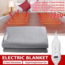 MANTA 150x115cm 220V Couverture électrique Chauffage Chaud Double Corps Couverture Chauffante électrique Couverture Chauffante électrique Tapis Tapis Chauffant -Plaid et couverture Soldes 27107683 5