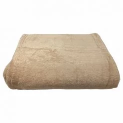 MEUBLETMOI Plaid En Polaire Rose Poudré 180x220 Cm - Lichen 6538 -Plaid et couverture Soldes 27223792 3