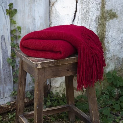 INTEX DECO Plaid Maille à Franges 125 X 150 Cm Rouge - Rouge 3 INTEX DECO Plaid Maille à Franges 125 X 150 Cm Rouge - Rouge