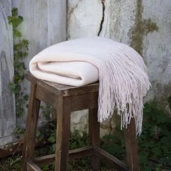 INTEX DECO Plaid Maille à Franges 125 X 150 Cm Rose - Rose