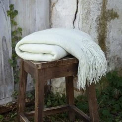 INTEX DECO Plaid Maille à Franges 125 X 150 Cm Vert D'eau - Vert D'eau