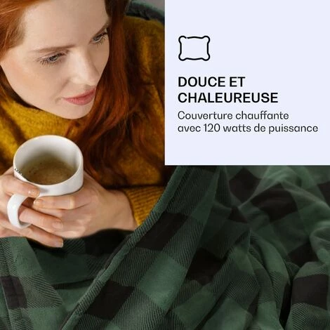 Klarstein Dr. Watson XXL Couverture électrique 3 Niveaux De Puissance Lavable 200x180cm Micro-peluche 4 Klarstein Dr. Watson XXL Couverture électrique 3 Niveaux De Puissance Lavable 200x180cm Micro-peluche – Image 2