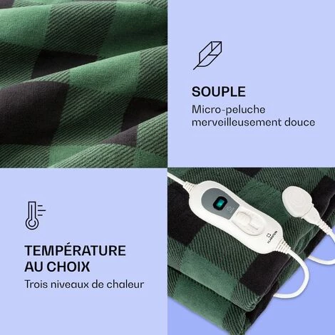 Klarstein Dr. Watson XXL Couverture électrique 3 Niveaux De Puissance Lavable 200x180cm Micro-peluche 5 Klarstein Dr. Watson XXL Couverture électrique 3 Niveaux De Puissance Lavable 200x180cm Micro-peluche – Image 3