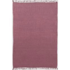 Couverture Plaid En Coton Lavani SKLUM Coton - Prune Rose