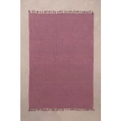 Couverture Plaid En Coton Lavani SKLUM Coton - Prune Rose -Plaid et couverture Soldes 27593097 3