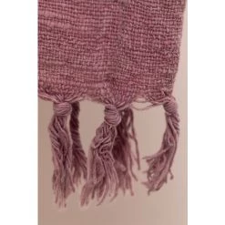 Couverture Plaid En Coton Lavani SKLUM Coton - Prune Rose -Plaid et couverture Soldes 27593097 5