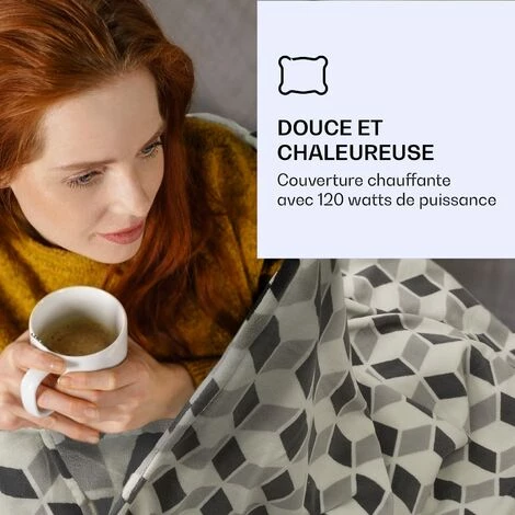 Klarstein Dr. Watson XXL Couverture électrique 3 Niveaux De Puissance Lavable 200x180cm Micro-peluche 4 Klarstein Dr. Watson XXL Couverture électrique 3 Niveaux De Puissance Lavable 200x180cm Micro-peluche – Image 2